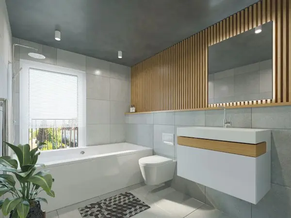 Finished bathroom remodel